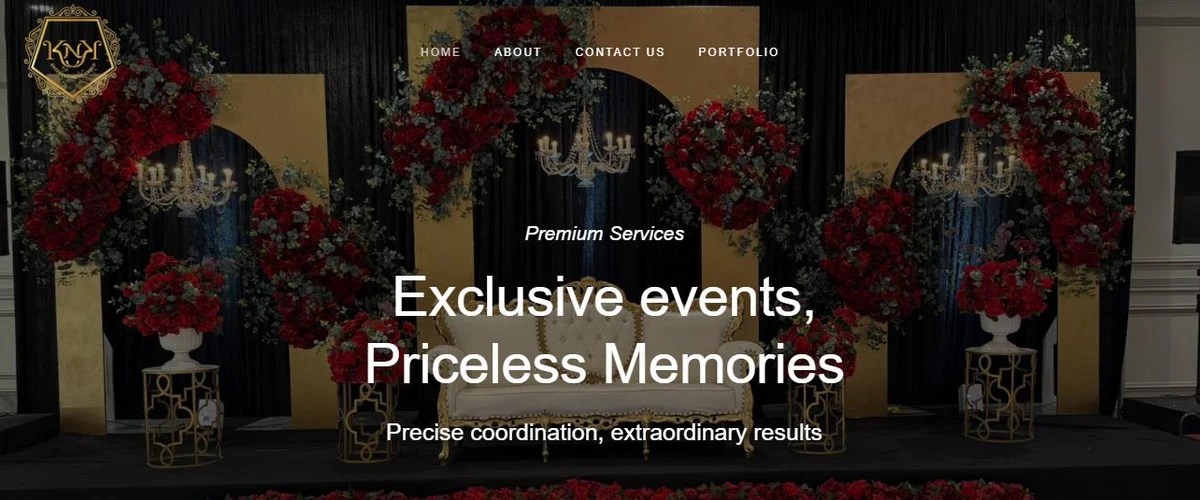 KNK Entertainment Group website homepage designed by Beech Marketing & Media Group