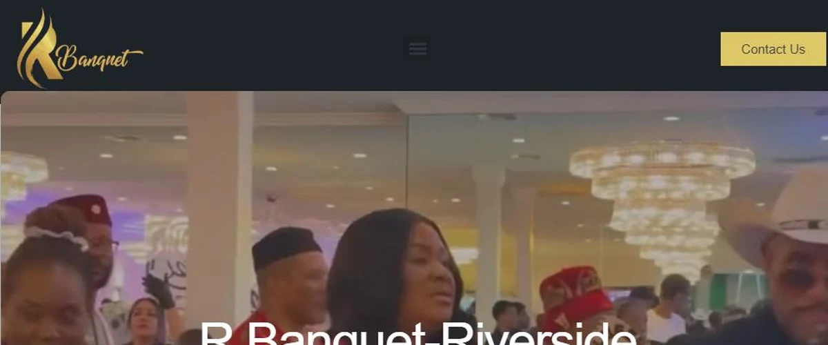 R Banquet Riverside website homepage designed by Beech Marketing & Media Group