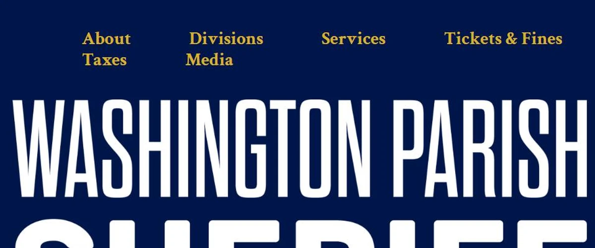 Washington Parish Sheriff’s Office website homepage designed by Beech Marketing & Media Group